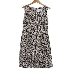 Prophecy Floral Scroll Knee Length Sleeveless V-Neck Sheath Size 10 Cottagecore